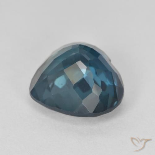 Topaze Bleu Londres naturelle Cœur, 4.73 ct, VVS-VS