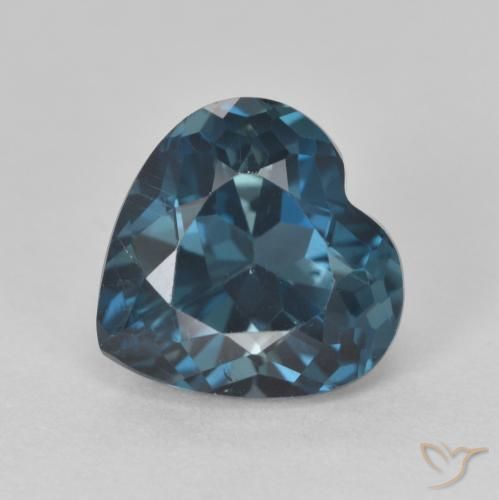 3.77ct Naturel Bleu Londres Topaze, Cœur, VVS-VS