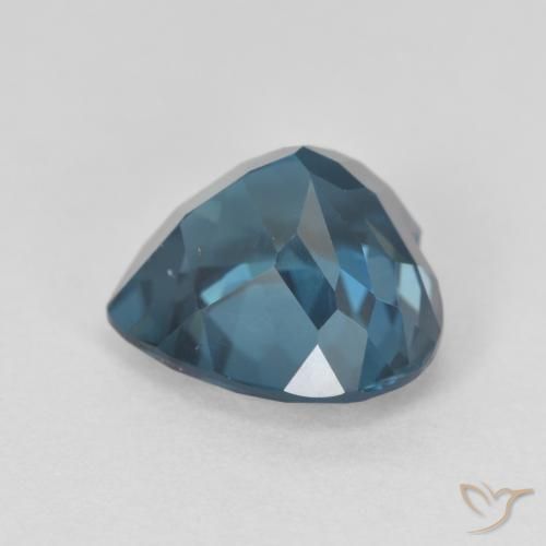 Topaze bleu londres naturelle forme de coeur, 3,77 ct, VVS-VS