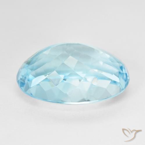 Topaze Bleu ciel naturelle ovale, 20.66 ct, VVS-VS