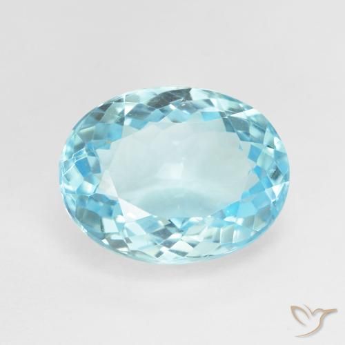 9.81ct Naturel Bleu Suisse Topaze, ovale, VVS-VS