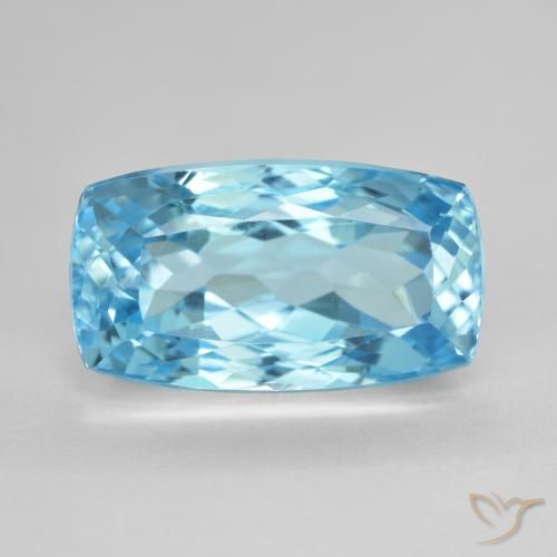 Topaze Bleu Suisse naturelle Coussin, 14.65 ct, VVS