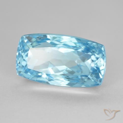 Topaze Bleu Suisse naturelle Coussin, 14.65 ct, VVS
