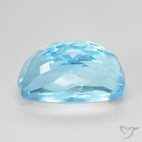 Topaze Bleu Suisse naturelle Coussin, 14.65 ct, VVS