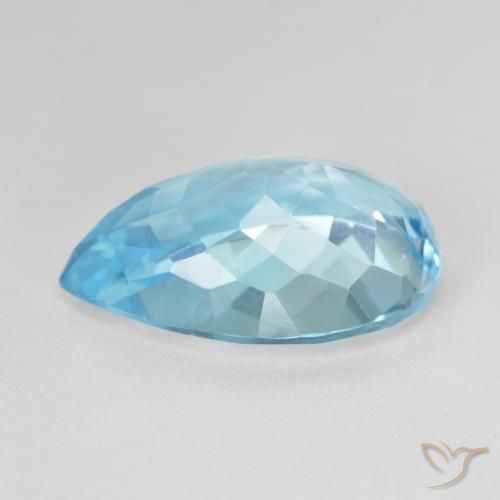 Topaze Bleu ciel naturelle En forme de poire, 10.12 ct, VVS