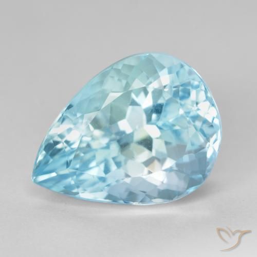 14.20ct Naturel Bleu ciel Topaze, En forme de poire, VS