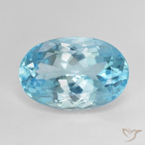 13.40ct Naturel Bleu ciel Topaze, ovale, VS