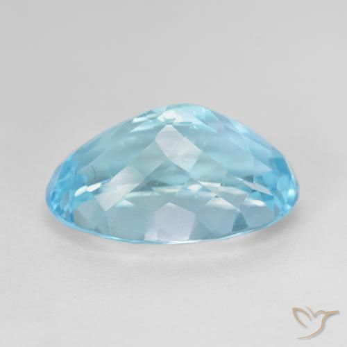 Topaze Bleu ciel naturelle ovale, 13.40 ct, VS