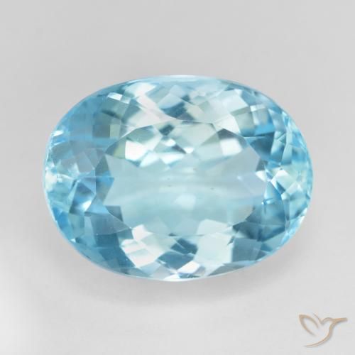 16.94ct Naturel Bleu ciel Topaze, ovale, VS