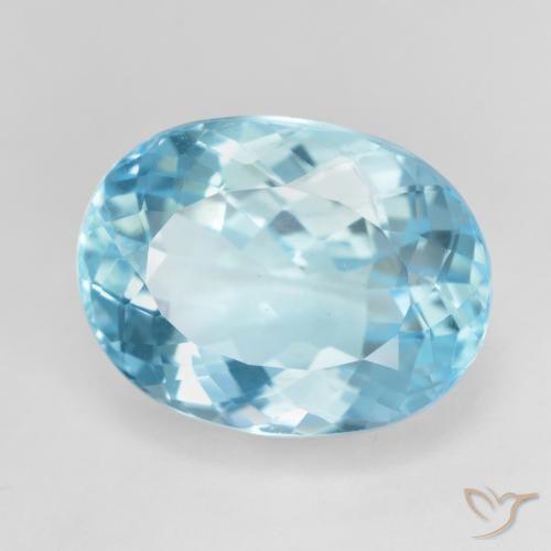 Topaze Bleu ciel naturelle ovale, 16.94 ct, VS