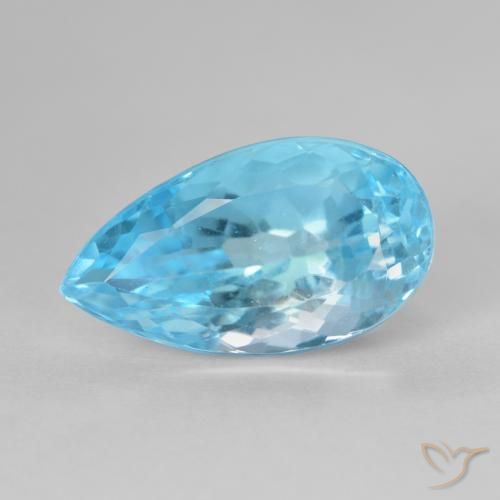 10.99ct Naturel Bleu Suisse Topaze, En forme de poire, VS