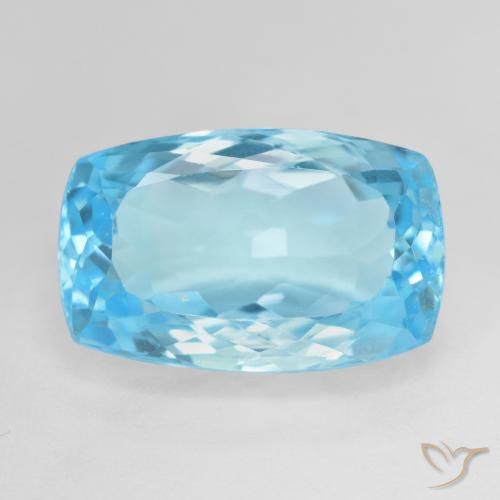 16.97ct Naturel Bleu Suisse Topaze, Coussin, VVS-VS