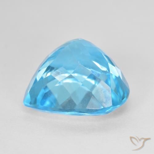 Topaze Bleu Suisse naturelle En forme de poire, 12.90 ct, VS