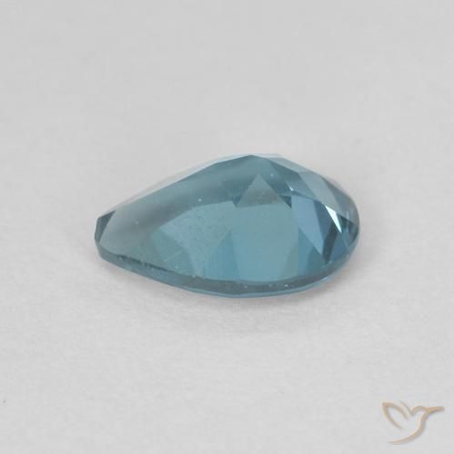 Topaze Bleu Londres naturelle En forme de poire, 0.76 ct, VVS-VS