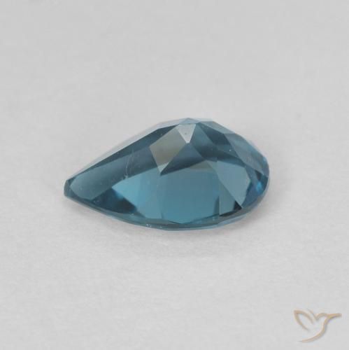 Topaze Bleu Londres naturelle En forme de poire, 0.76 ct, VVS-VS