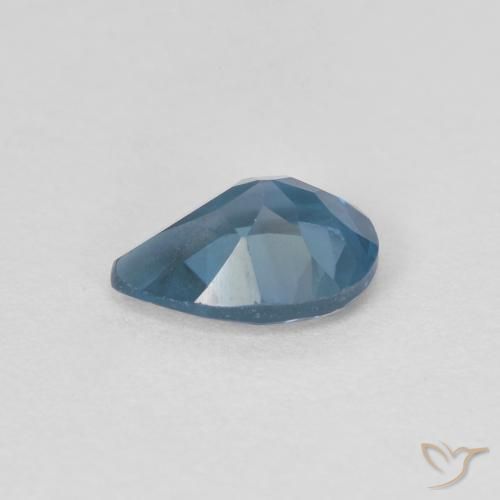 Topaze Bleu Londres naturelle En forme de poire, 0.82 ct, VVS