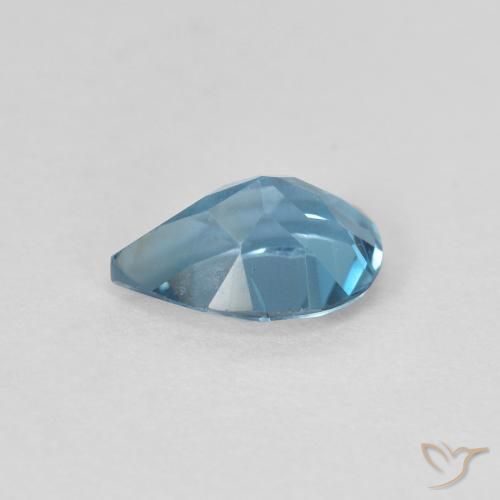 Topaze Bleu Londres naturelle En forme de poire, 0.87 ct, VS