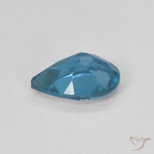 Topaze Bleu Londres naturelle En forme de poire, 0.80 ct, VVS