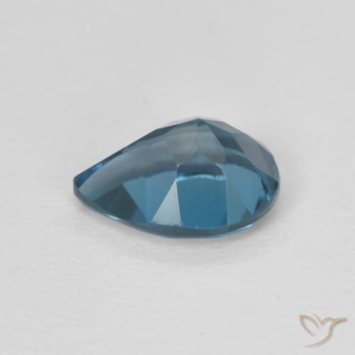 Topaze Bleu Londres naturelle En forme de poire, 0.87 ct, VVS