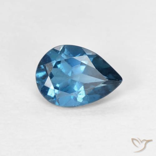 Topaze Bleu Londres naturelle En forme de poire, 0.77 ct, VS