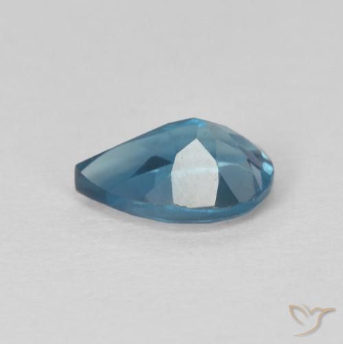 Topaze Bleu Londres naturelle En forme de poire, 0.81 ct, VS