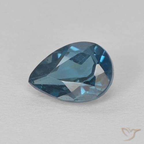 Topaze Bleu Londres naturelle En forme de poire, 0.88 ct, VS