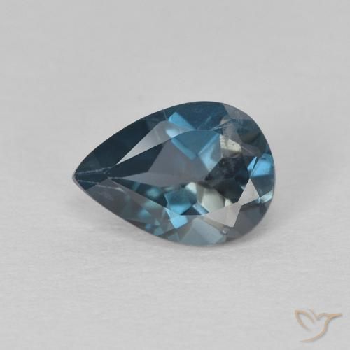 0.74ct Naturel Bleu Londres Topaze, En forme de poire, VS