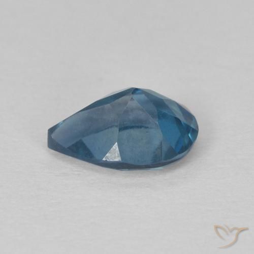 Topaze Bleu Londres naturelle En forme de poire, 0.84 ct, VS