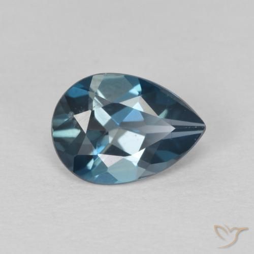 Topaze Bleu Londres naturelle En forme de poire, 0.83 ct, VS
