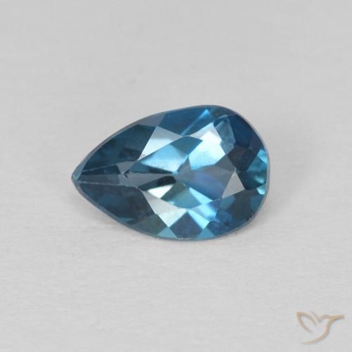 0.65ct Naturel Bleu Londres Topaze, En forme de poire, VS