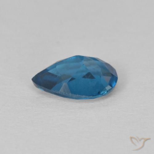 Topaze Bleu Londres naturelle En forme de poire, 0.65 ct, VS