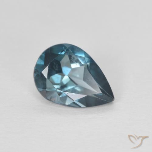 0.83ct Naturel Bleu Londres Topaze, En forme de poire, VVS