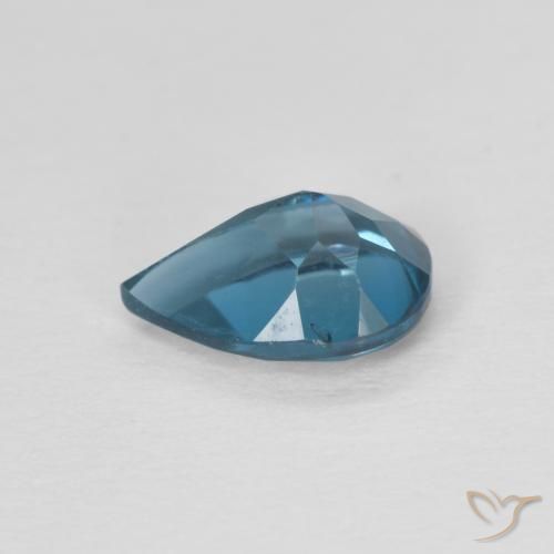 Topaze Bleu Londres naturelle En forme de poire, 0.83 ct, VVS