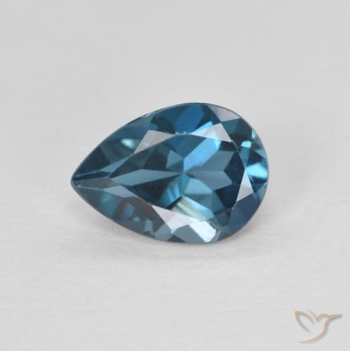 0.85ct Naturel Bleu Londres Topaze, En forme de poire, VVS