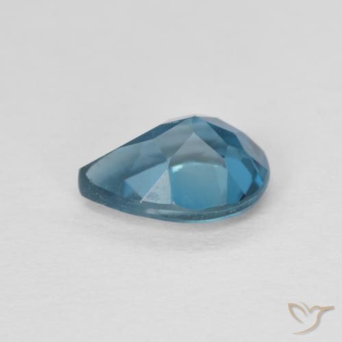 Topaze Bleu Londres naturelle En forme de poire, 0.88 ct, VVS