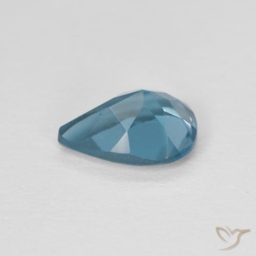 Topaze Bleu Londres naturelle En forme de poire, 0.75 ct, VVS