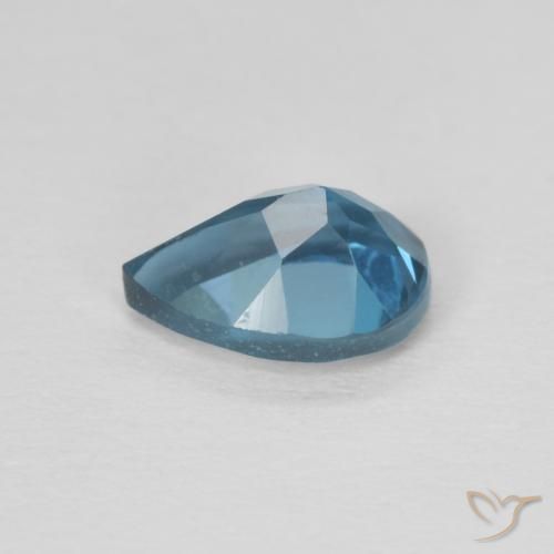 Topaze Bleu Londres naturelle En forme de poire, 0.88 ct, VVS