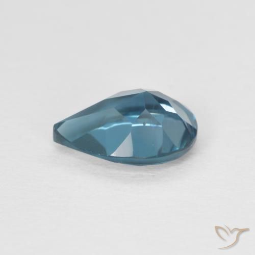 Topaze Bleu Londres naturelle En forme de poire, 0.85 ct, VVS