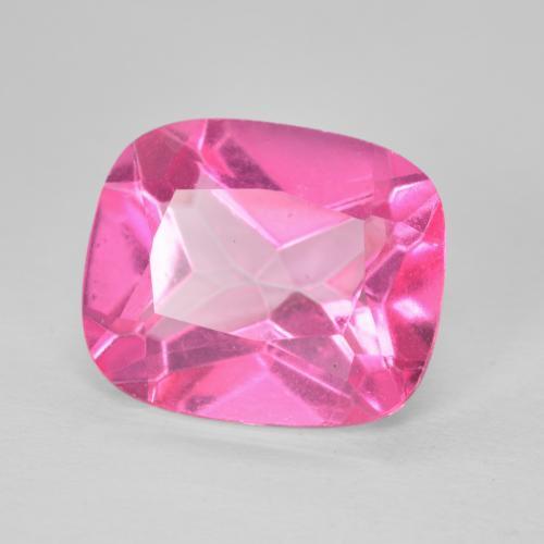 Topaze Medium Dark-Pink naturelle Coussin, 6.41 ct, VVS