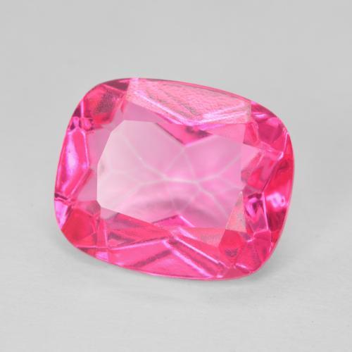 Topaze Magenta profond naturelle Coussin, 6.31 ct, VVS
