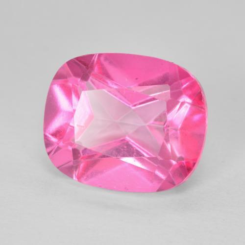 Topaze rose naturelle coupe coussin, 7,28 ct, VVS