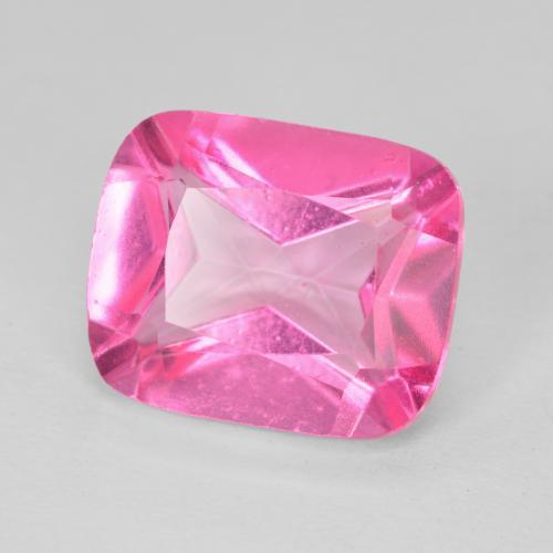 Topaze Rose vif naturelle Coussin, 7.06 ct, VVS