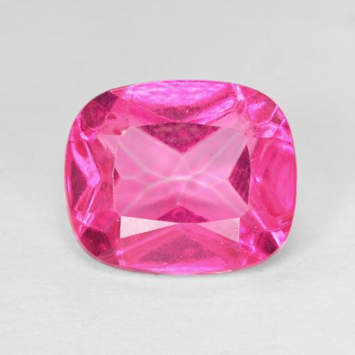 6.22ct Naturel Magenta profond Topaze, Coussin, VVS-VS