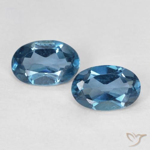Achetez naturel 0,98ct bleue topaze gems, coupe ovale, en provenance brésil chez gemselect. en stock, livraison internationale!