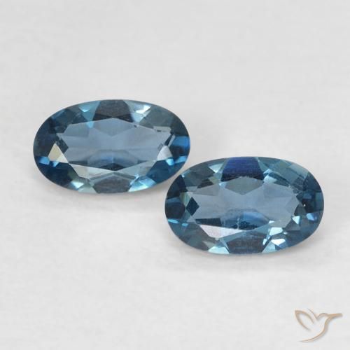 Achetez naturel 0,58ct bleue topaze gems, coupe ovale, en provenance brésil chez gemselect. en stock, livraison internationale!