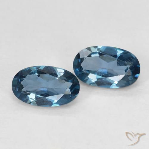 Achetez naturel 0,58ct bleue topaze gems, coupe ovale, en provenance brésil chez gemselect. en stock, livraison internationale!