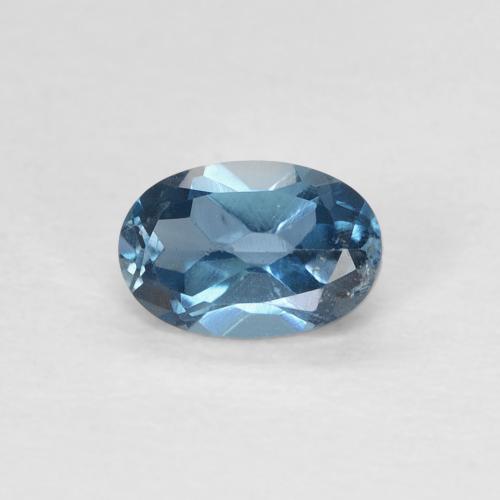 Topaze Bleu Londres naturelle ovale, 0.66 ct, VS