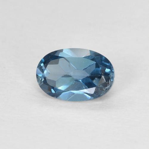 Topaze Bleu Londres naturelle ovale, 0.66 ct, VS