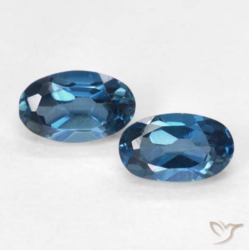 Achetez naturel 0,73ct bleue topaze gems, coupe ovale, en provenance brésil chez gemselect. en stock, livraison internationale!