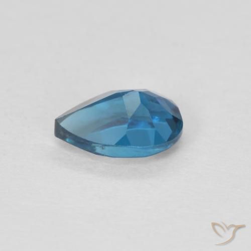 Topaze bleue naturelle en forme de poire, 0,55 ct, VVS-VS